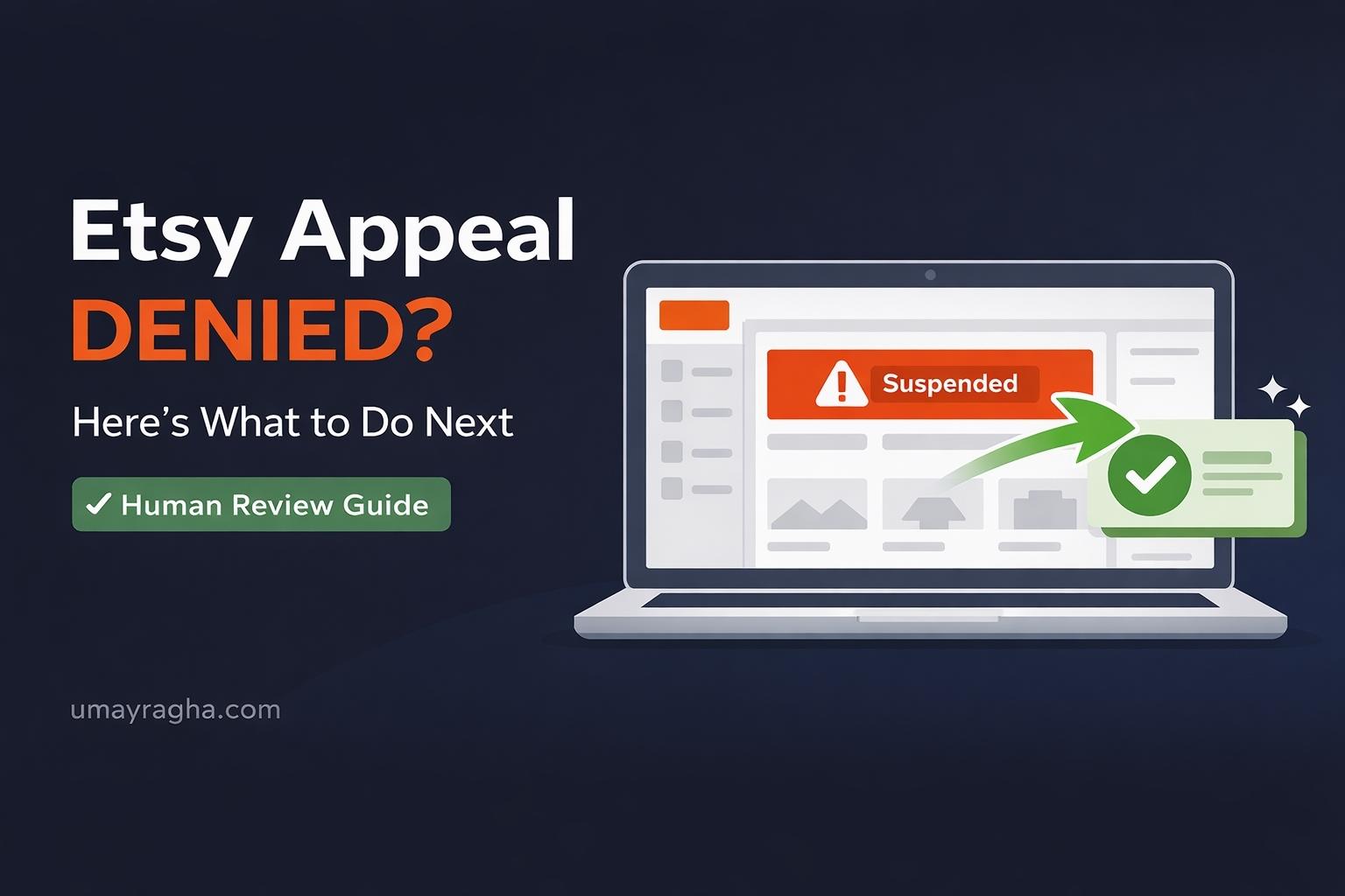 Etsy account reinstatement after human review denial — complete guide by Umayr Agha